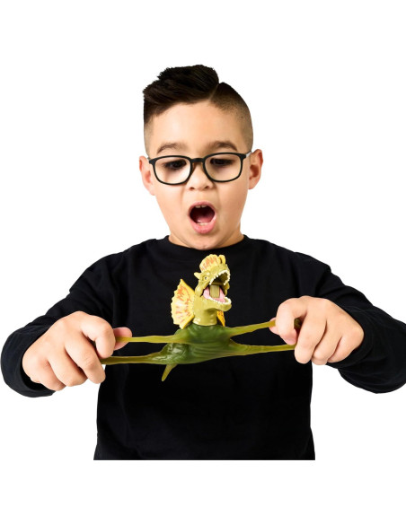 Héroes de Goo Jit Zu Dilophosaurus 10 cm - Dinosaurio Estirable