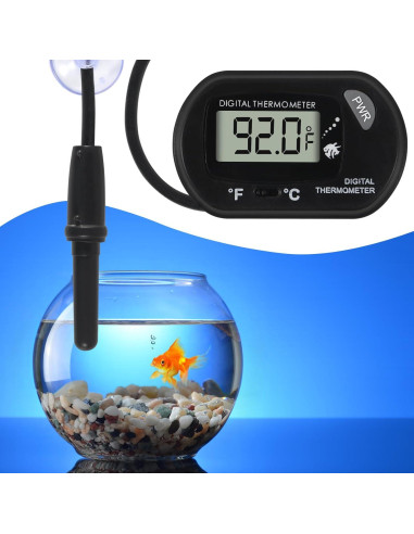 10 Termómetros Digitales de Agua DORHEA para Acuario y Terrario