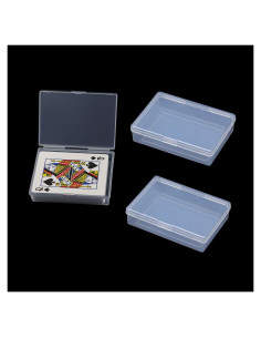 Estuche para Cartas de Juego Cwdew 3Pcs Transparente Poker