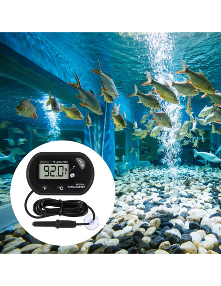 10 Termómetros Digitales de Agua DORHEA para Acuario y Terrario