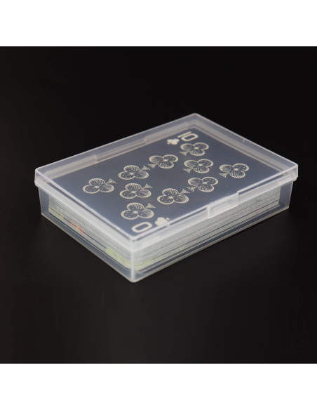 Estuche para Cartas de Juego Cwdew 3Pcs Transparente Poker