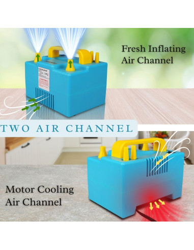 Bomba de Aire Eléctrica Borosino 1000W para Globos Doble Capa