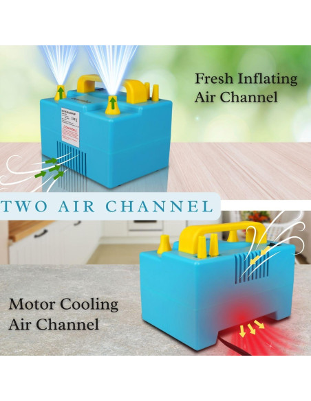 Bomba de Aire Eléctrica Borosino 1000W para Globos Doble Capa