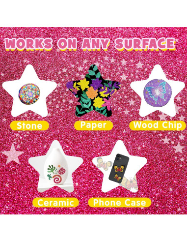 12 Marcadores Brillantes de Glitter Pagather 0.7mm Punta Fina