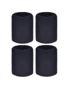 Muñequera Deportiva Magicorange 2 Pares Algodón 8x8cm Negra