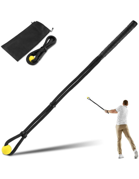Entrenador de Swing de Golf JIANWEI con Cuerda 96cm Negro