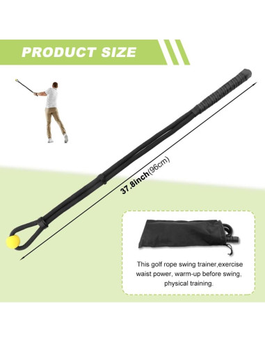 Entrenador de Swing de Golf JIANWEI con Cuerda 96cm Negro
