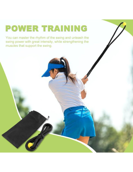 Entrenador de Swing de Golf JIANWEI con Cuerda 96cm Negro