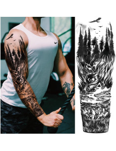 Tatuajes Temporales de Manga Completa Briyhose - 8 Hojas 2