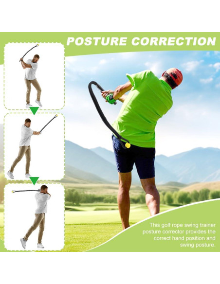 Entrenador de Swing de Golf JIANWEI con Cuerda 96cm Negro