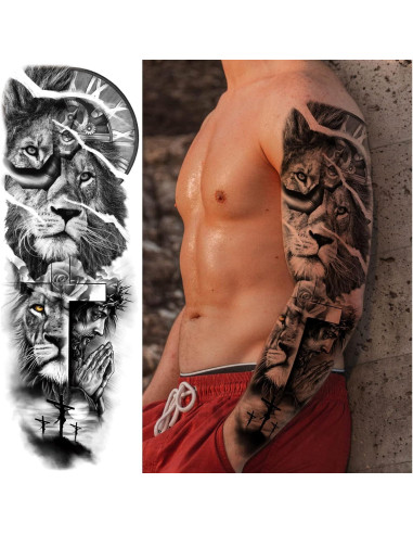 Tatuajes Temporales de Manga Completa Briyhose - 8 Hojas