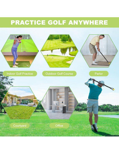 Entrenador de Swing de Golf JIANWEI con Cuerda 96cm Negro