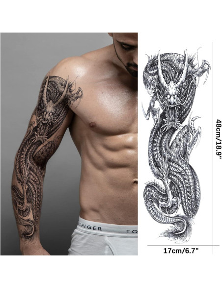 Tatuajes Temporales de Manga Completa Briyhose - 8 Hojas