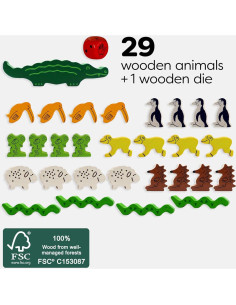 Juego de Apilamiento Animal Sobre Animal HABA - 29 Piezas 2