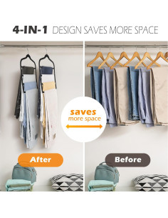 Perchas de Terciopelo Myfolrena para Pantalones - 3 Unidades 2