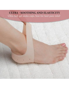 Protectores de Talón de Silicona Wonder Care - Alivio Ampollas y Fascitis Plantar 2