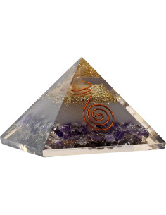 Pirámide de Orgón Amatista 7x7 cm - Cristal Brilla en Oscuridad 2