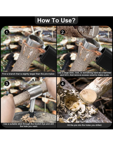 Llave de Agujero Manual Bushcraft Miuwauer 21cm 340g