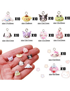 100 Encantos de Resina de Dibujos Animados YOKUSHI para Joyas 2