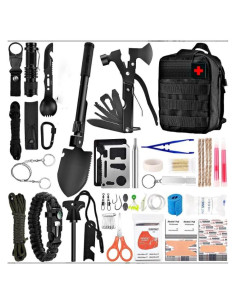 Kit de Supervivencia y Primeros Auxilios JIAOLUOLI 142 Piezas