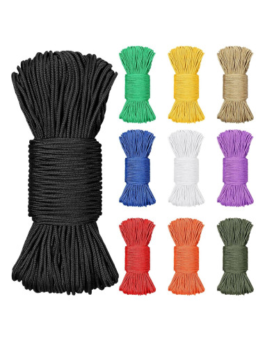 Cuerda Paracord 10 Hilos 30m GliCraft 650kg Nylon 10 Colores