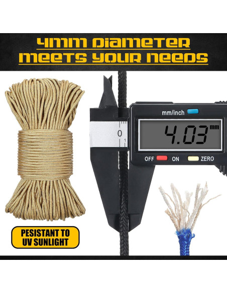 Cuerda Paracord 10 Hilos 30m GliCraft 650kg Nylon 10 Colores