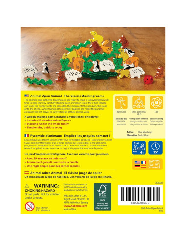 Juego de Apilamiento Animal Sobre Animal HABA - 29 Piezas