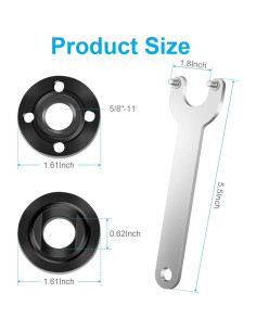 Kit de Llave y Tuercas de Brida para Amoladora pwkauka 7 Piezas 2