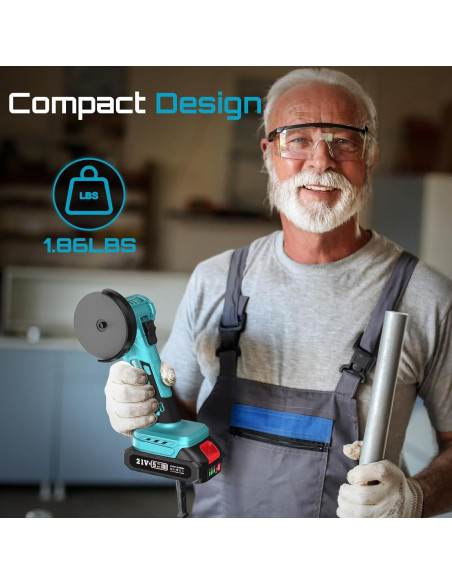 Amoladora Angular Inalámbrica Seesii 21V 19000 RPM 3"