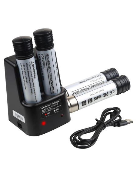 Paquete de 4 Baterías de Litio 3.6V 3000mAh + Cargador Black Decker