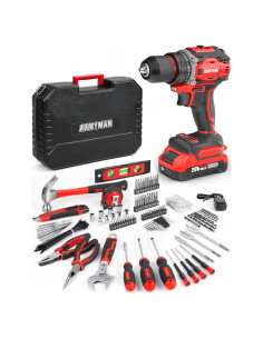 Juego de Herramientas Alloyman 174 Piezas con Taladro 20V