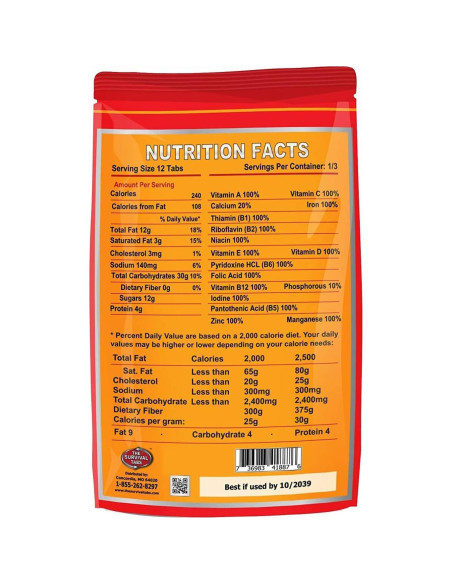 Alimentos de Emergencia - Tabletitas de Supervivencia Chocolate 120 Unidades