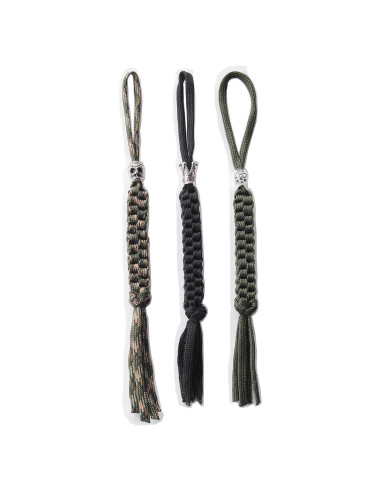 Lanyard Paracord AOHOCA para cuchillo - 3 piezas, 19 cm