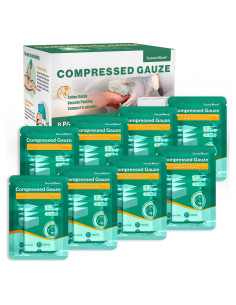 8 Paquetes de Gasa Comprimida Estéril SuccorWare 11.43 cm x 3.81 m