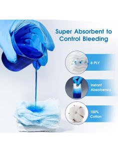 8 Paquetes de Gasa Comprimida Estéril SuccorWare 11.43 cm x 3.81 m 2