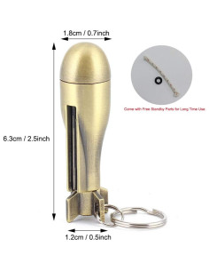 Encendedor de Llavero AIKENR de Metal Refillable Keroseno 2