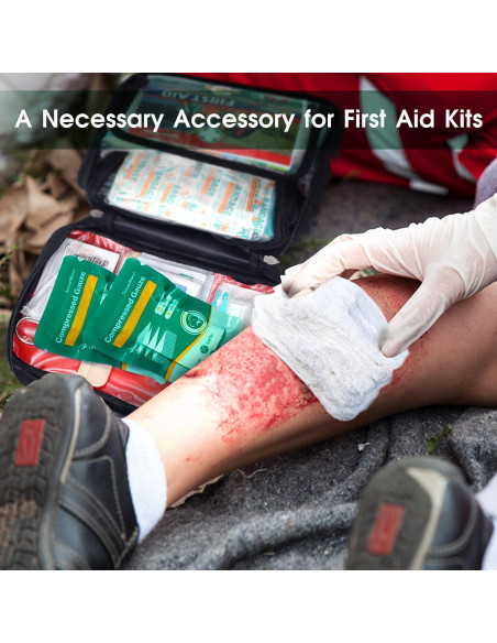 8 Paquetes de Gasa Comprimida Estéril SuccorWare 11.43 cm x 3.81 m