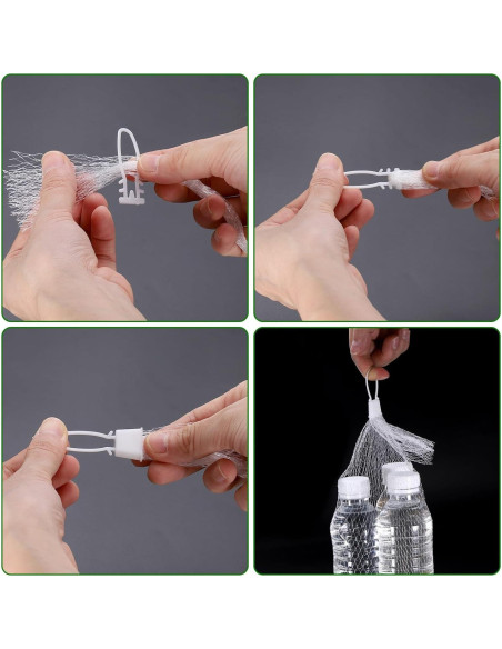 Bolsas de Malla Reutilizables uxcell 30 cm Verde 50 Piezas