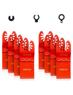 Cuchillas Oscilantes de Diamante LitOrange 8 Pcs 3.49 cm
