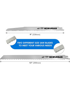 Cuchillas de Sierra Recíproca NEWURBAN para Carne 5TPI 9" y 3TPI 12" 2