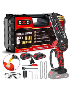 Mini Motosierra Eléctrica DXD 6 Pulgadas Batería y Gasolina