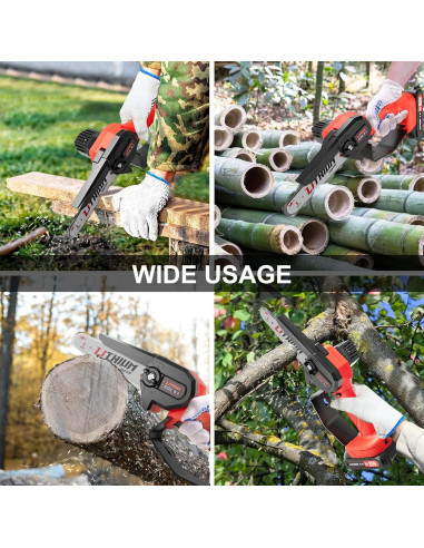 Sierra de Cadena Mini Inalámbrica Fostex 6" 600W Batería Doble