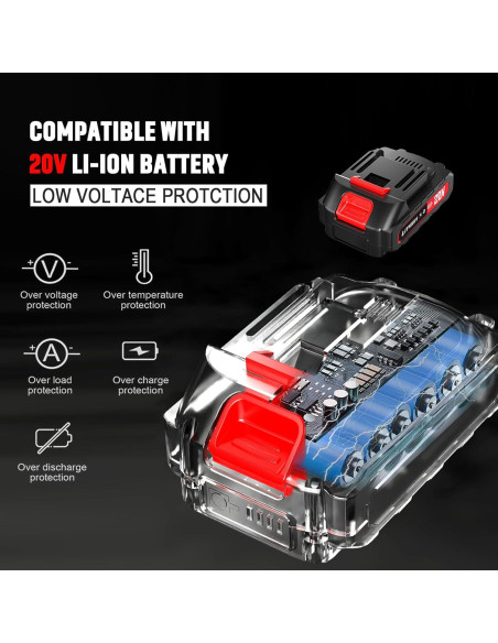 Sierra de Cadena Mini Inalámbrica Fostex 6" 600W Batería Doble