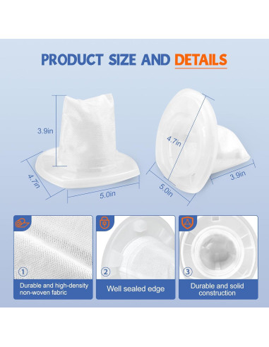 Paquete de 6 Filtros VF110 Aliddle para Aspiradora Black and Decker