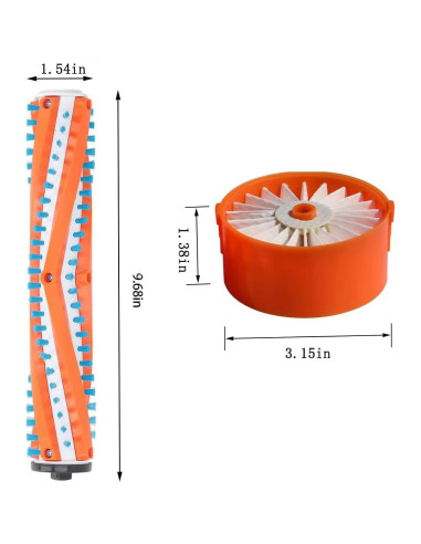 Repuestos para Aspiradora Black & Decker BSV2020G - 1 Rodillo + 2 Filtros HEPA