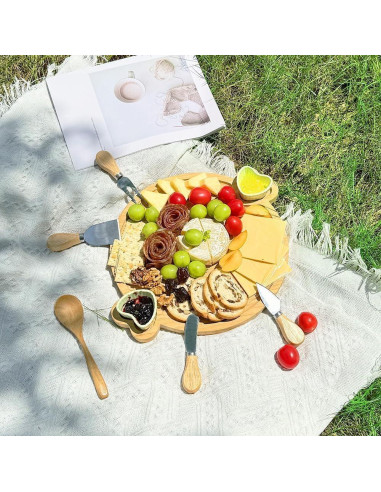 Juego de 20 Piezas de Cuchillos para Queso Linwnil