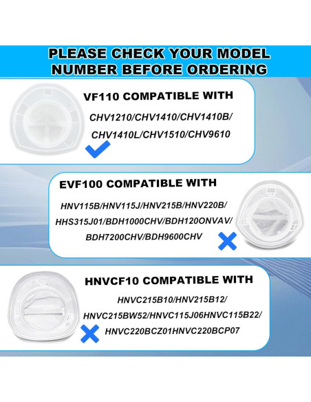 6 Filtros de Reemplazo para Aspiradora Black and Decker