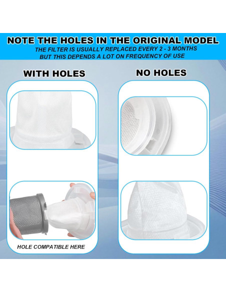 6 Filtros de Reemplazo para Aspiradora Black and Decker