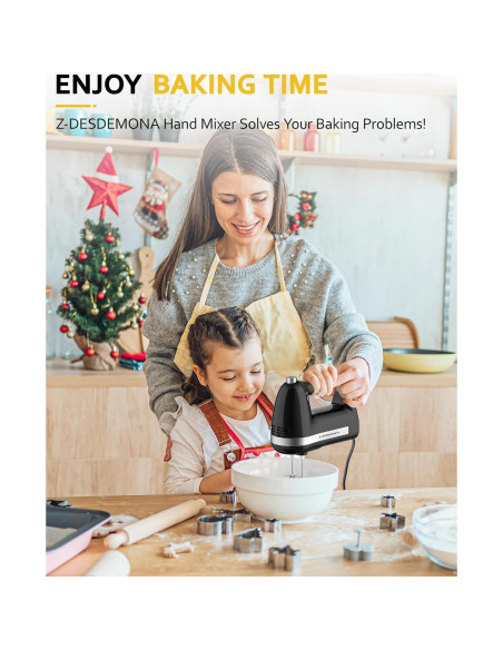 Mezclador de Mano Eléctrico Z-DESDEMONA 300W 5 Velocidades Turbo