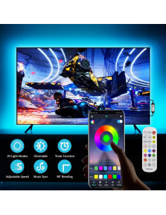 Tira de luces LED RGB para TV ZHIGUANGZHIN 3M con control remoto 2